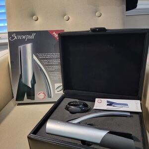 Screwpull Silver Wine Opener Set.Never Used. Comes With Black Box & Sleeve